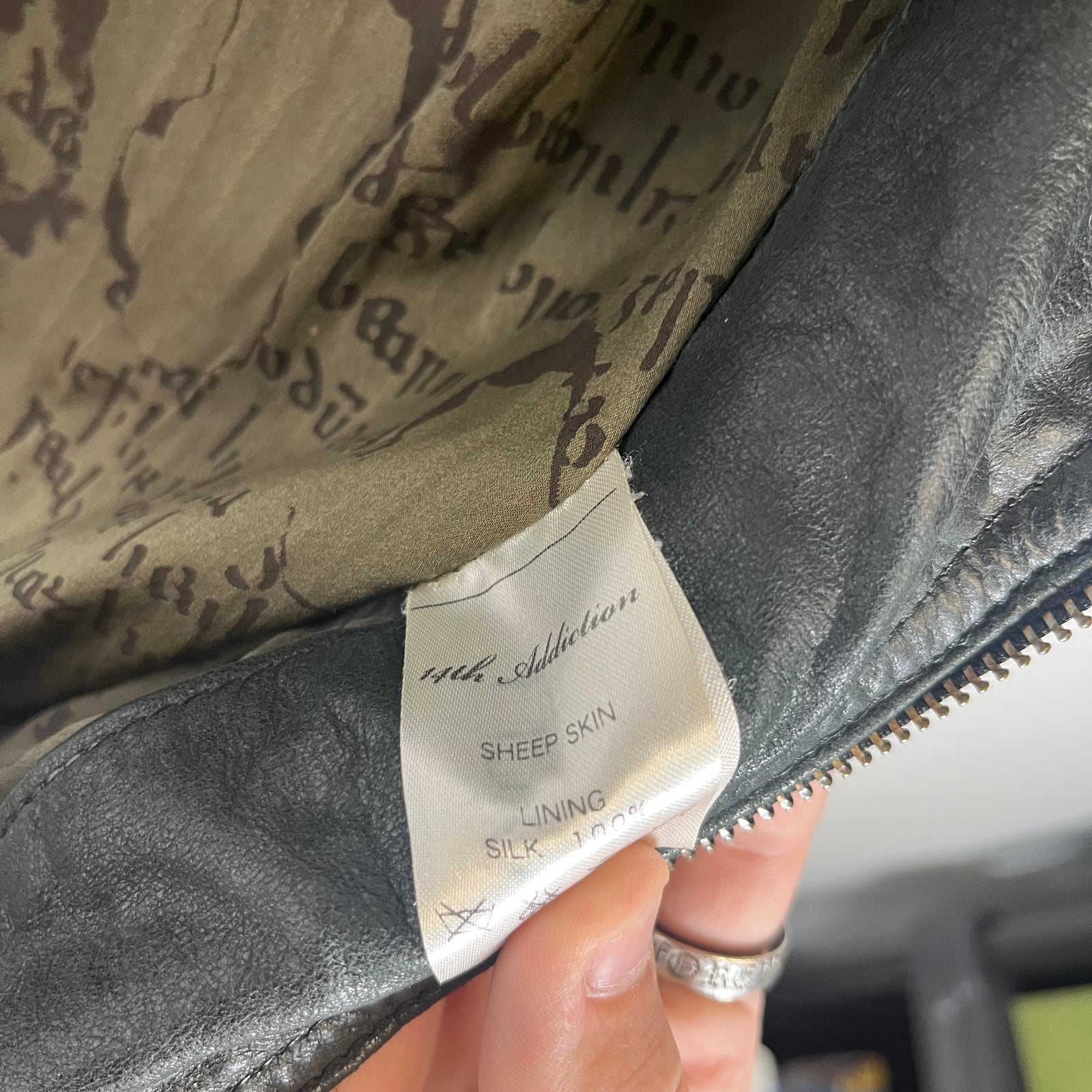 14th Addiction Leather Poem Jacket Size S