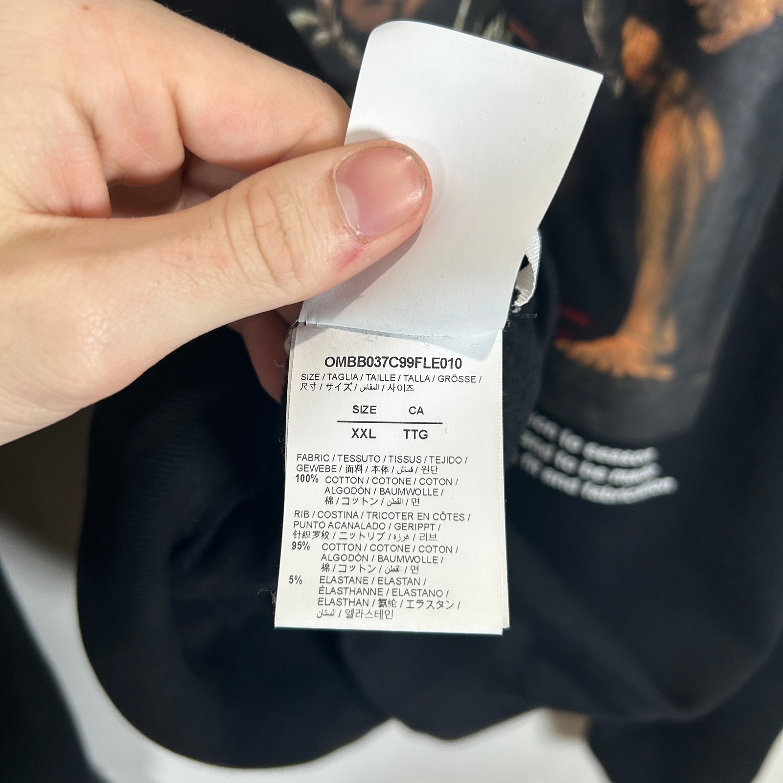 Off-White Caravaggio Graphic Hoodie Size XXL