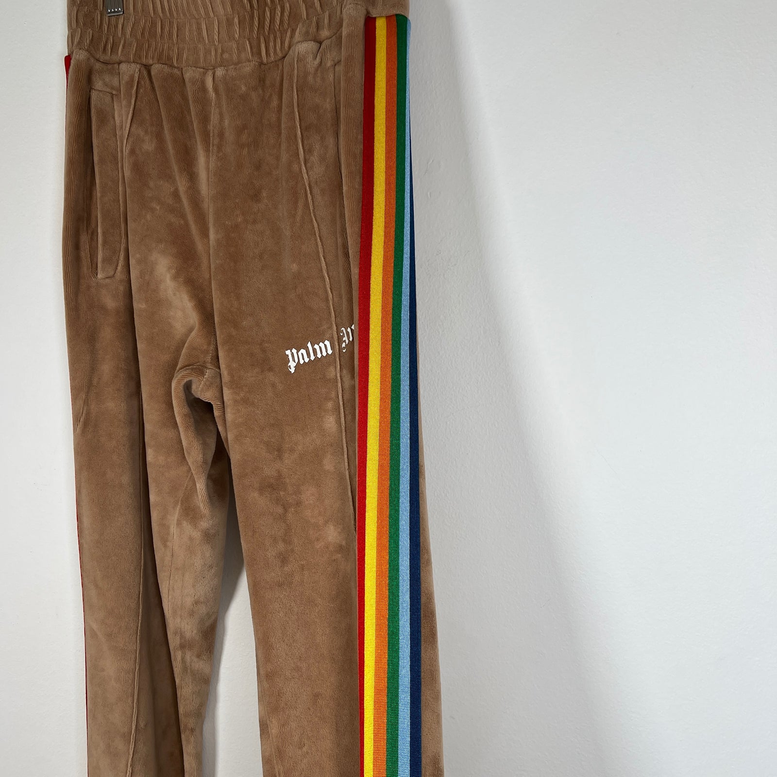 Palm Angels Brown Rainbow Narrow Track Pants Size S