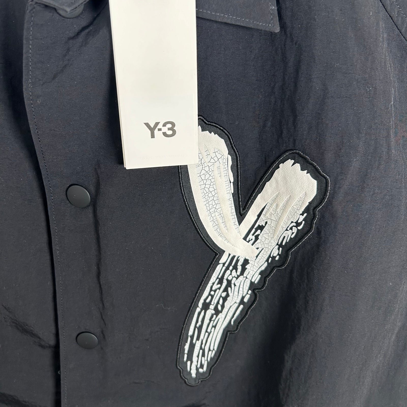 Y-3 Black 'Y' Windbreaker Jacket Size M