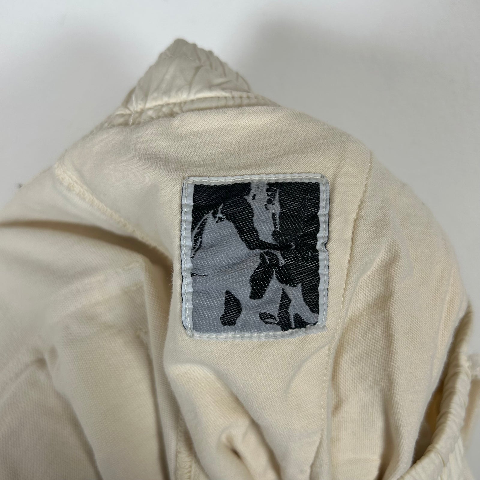 Rick Owens White Drop Crotch Sweatpants Size S