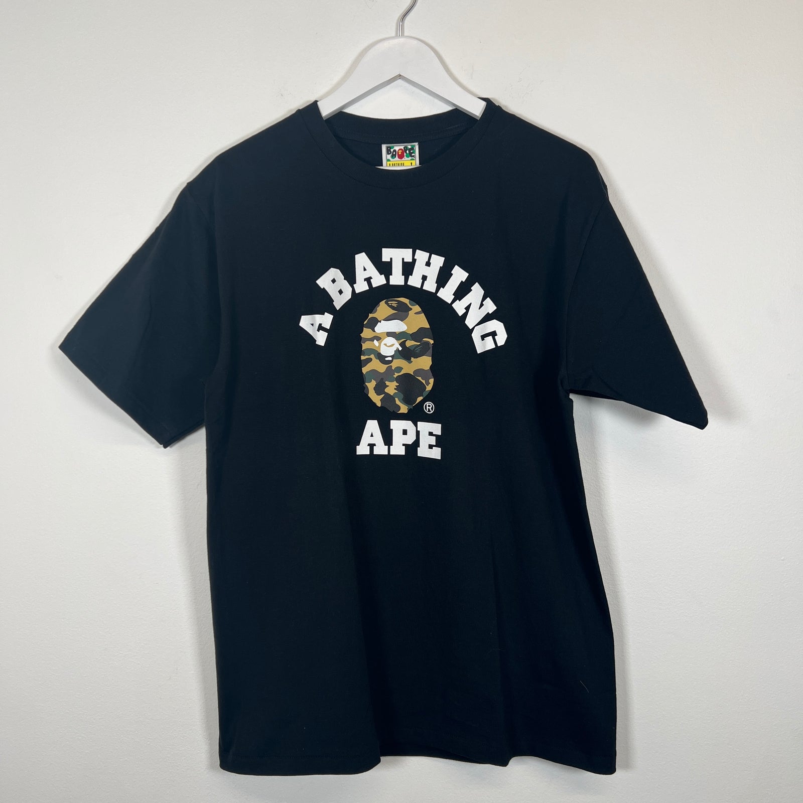 Bape Curved Text T-Shirt Size L