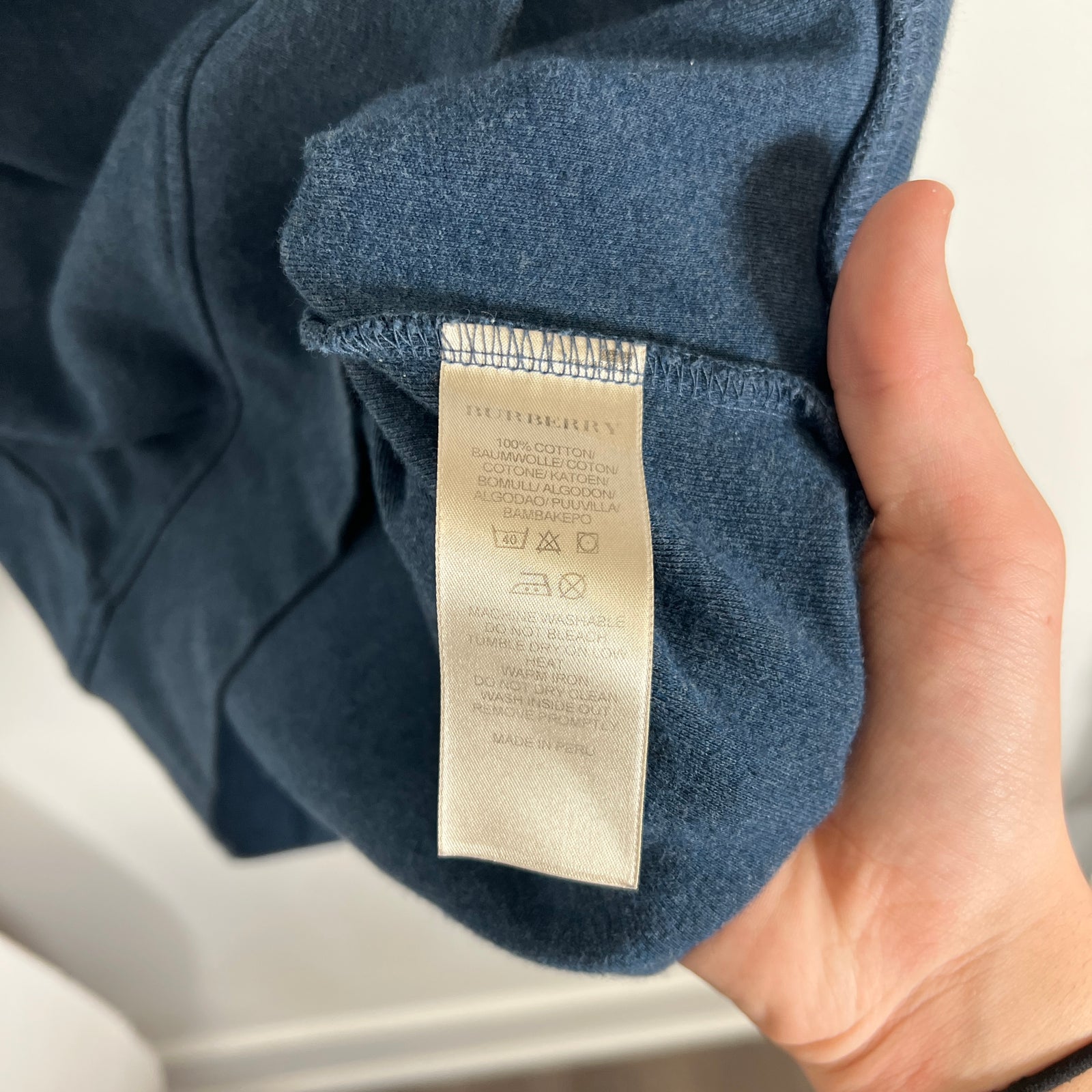 Burberry 1/4 Zip Navy Fleece XXL