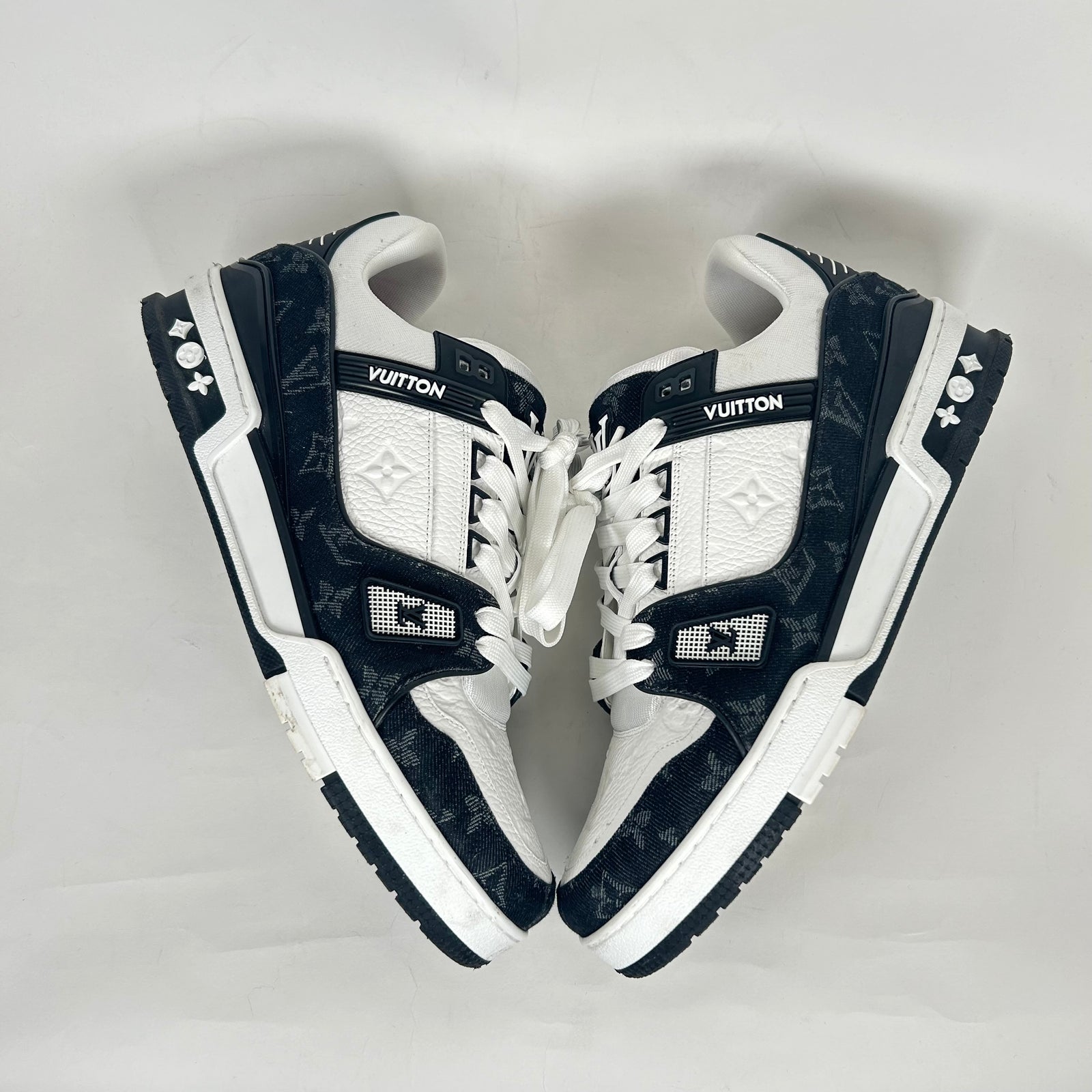 Louis Vuitton Black Monogram Denim Trainer Size LV 9