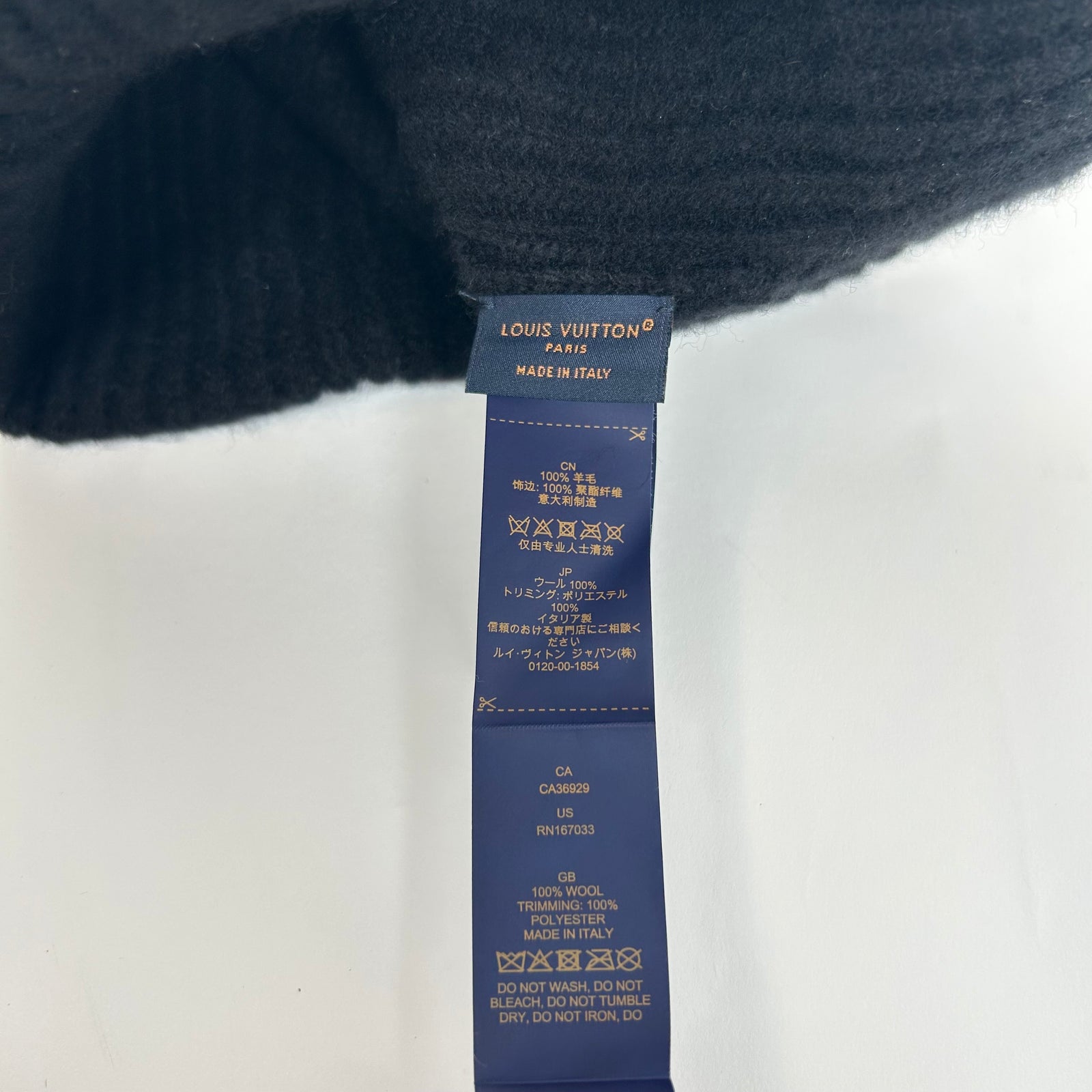 Louis Vuitton Black Wool Logo Beanie Size OS