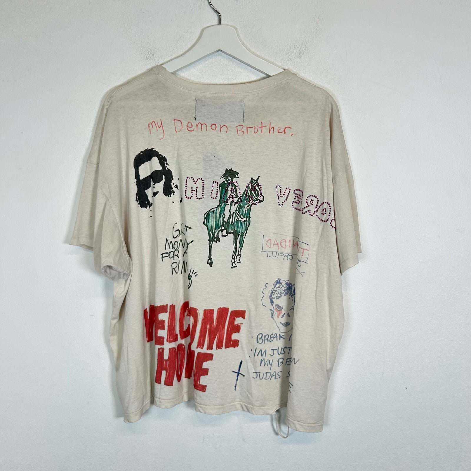 Paly Hollywood Cream 'Bad Luck' T-Shirt Size M