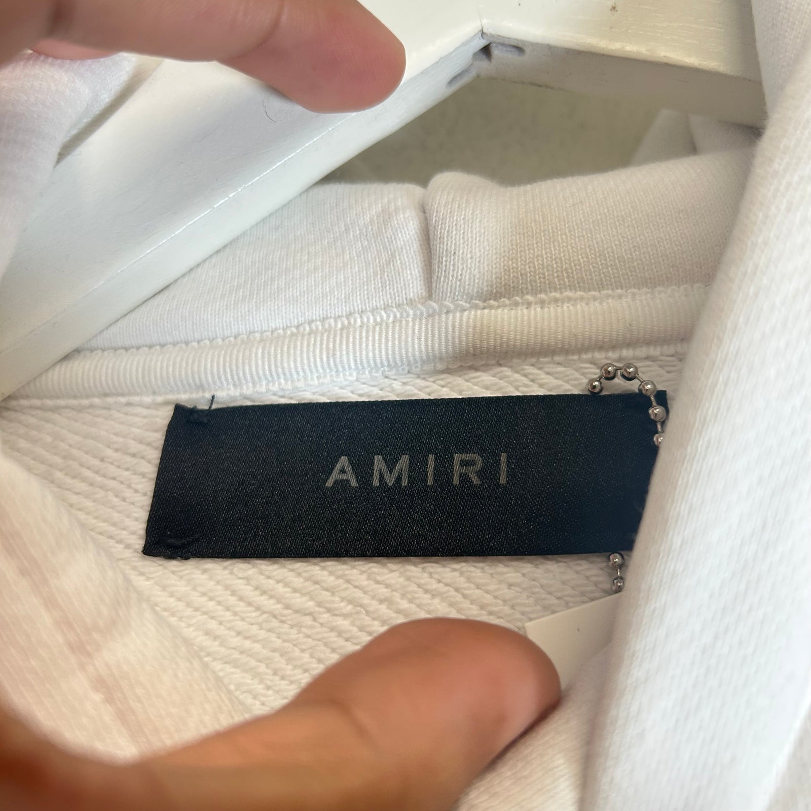 Amiri White MA Core Logo Hoodie Size M