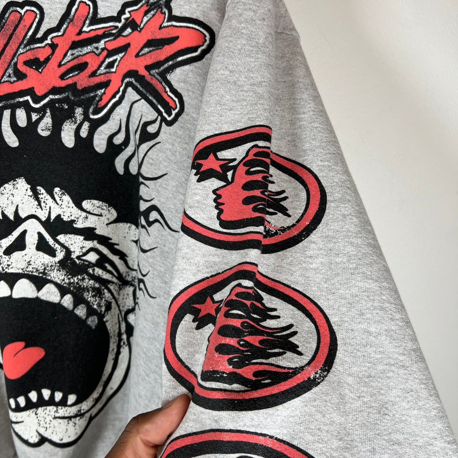 Hellstar Grey/Red 1996 Records Crewneck Size M