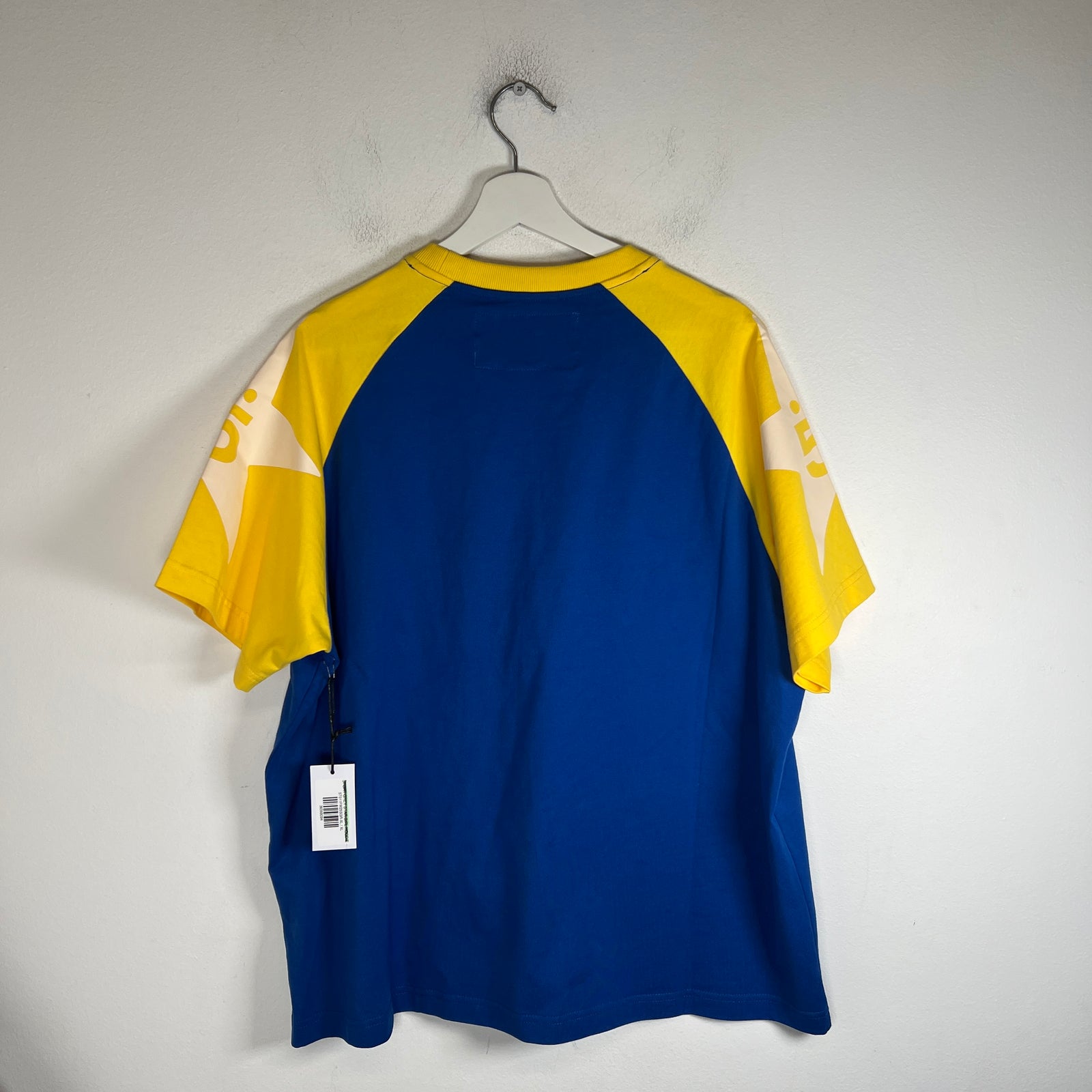 Sp5der Blue/Yellow 5uki T-Shirt Size L