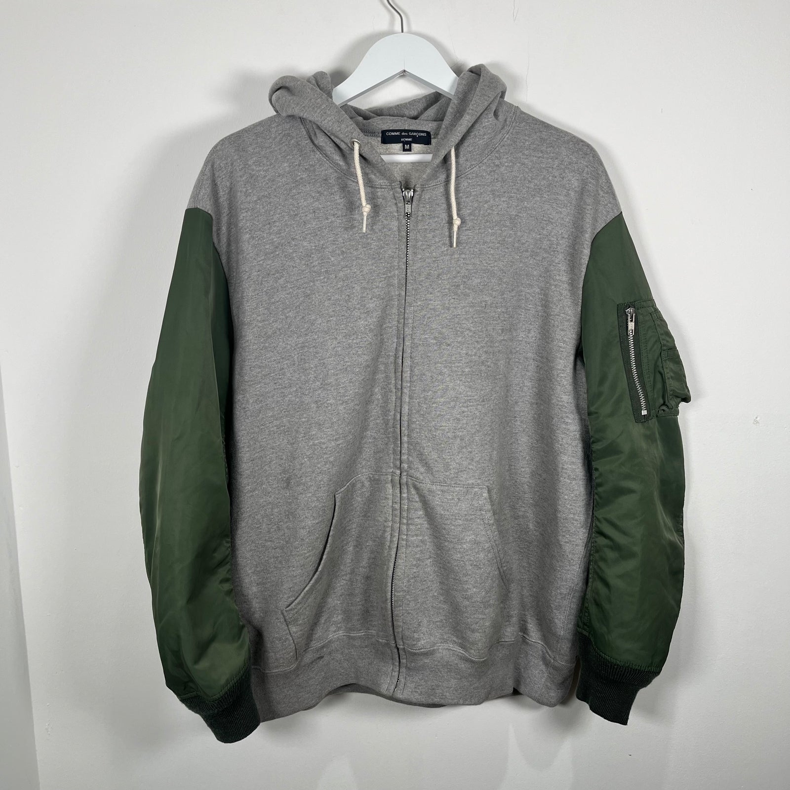 CDGH Hybrid Grey Zip-Up Hoodie Size M