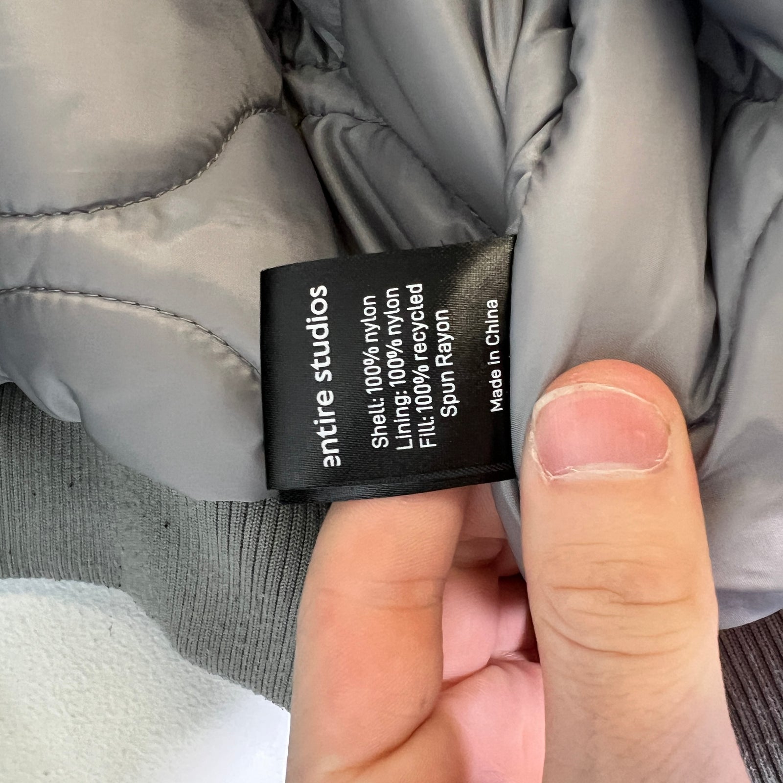 Entire Studios Grey A-2 Bomber Jacket Size M