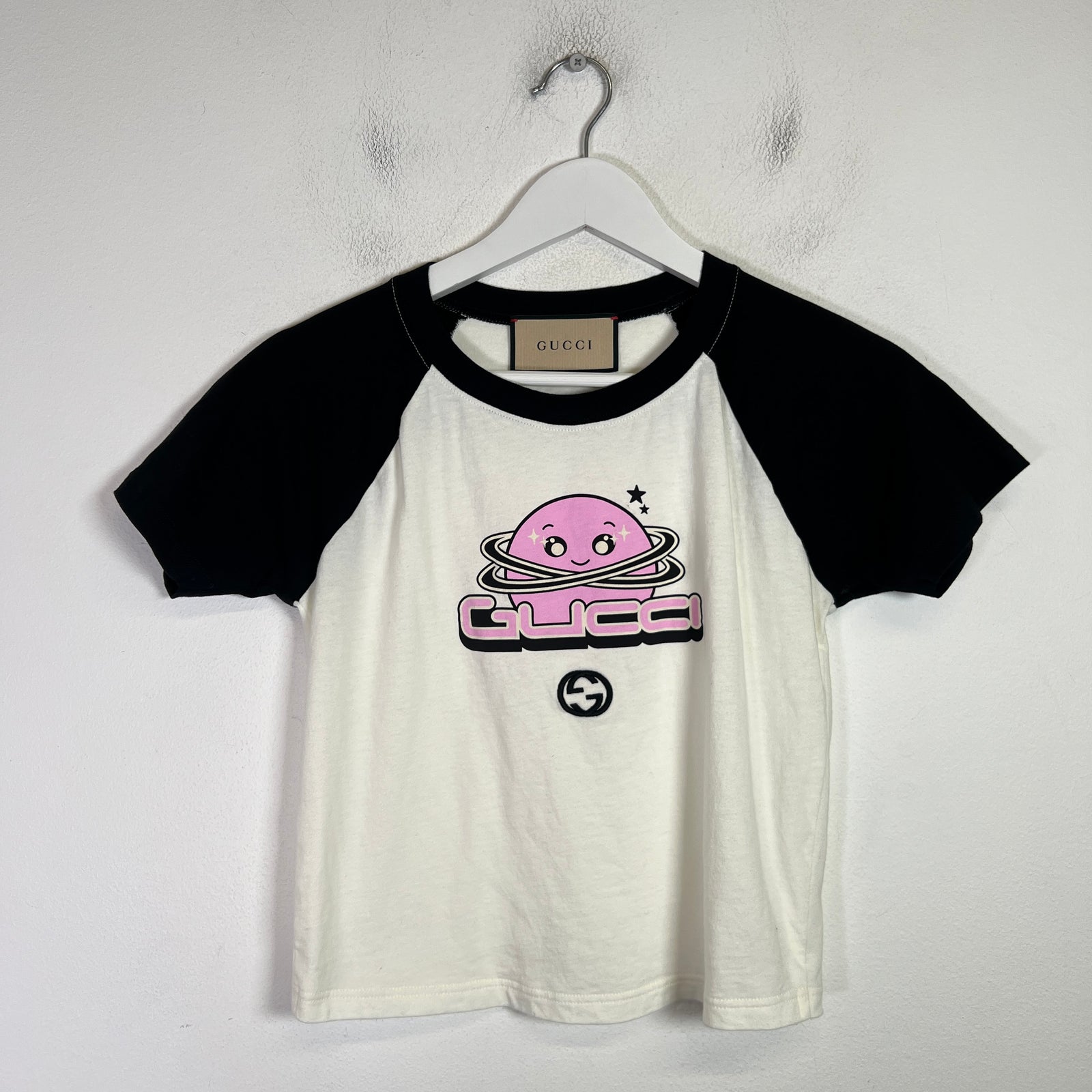 Gucci Cartoon Planet Graphic Cropped T-Shirt