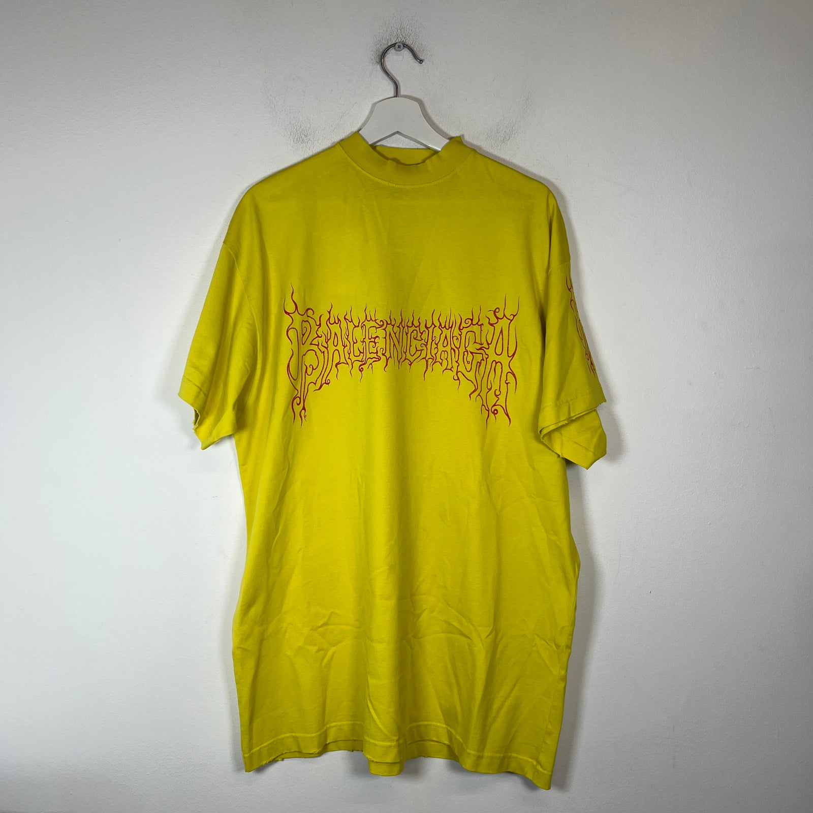 Balenciaga Yellow Darkwave Logo T-Shirt Size 1