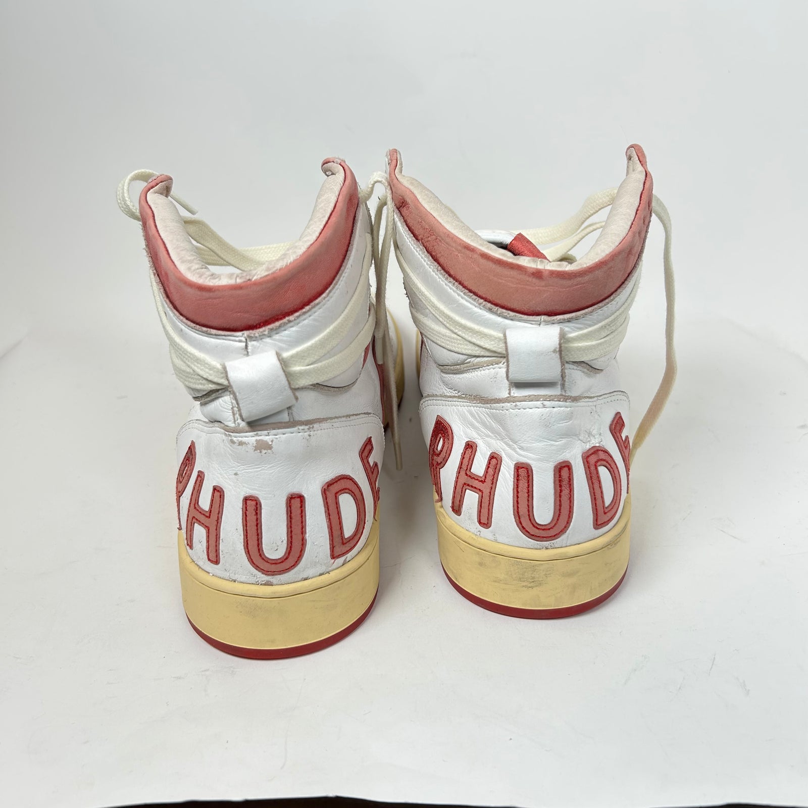 Rhude Red/White Rhecess High Sneaker Size 12