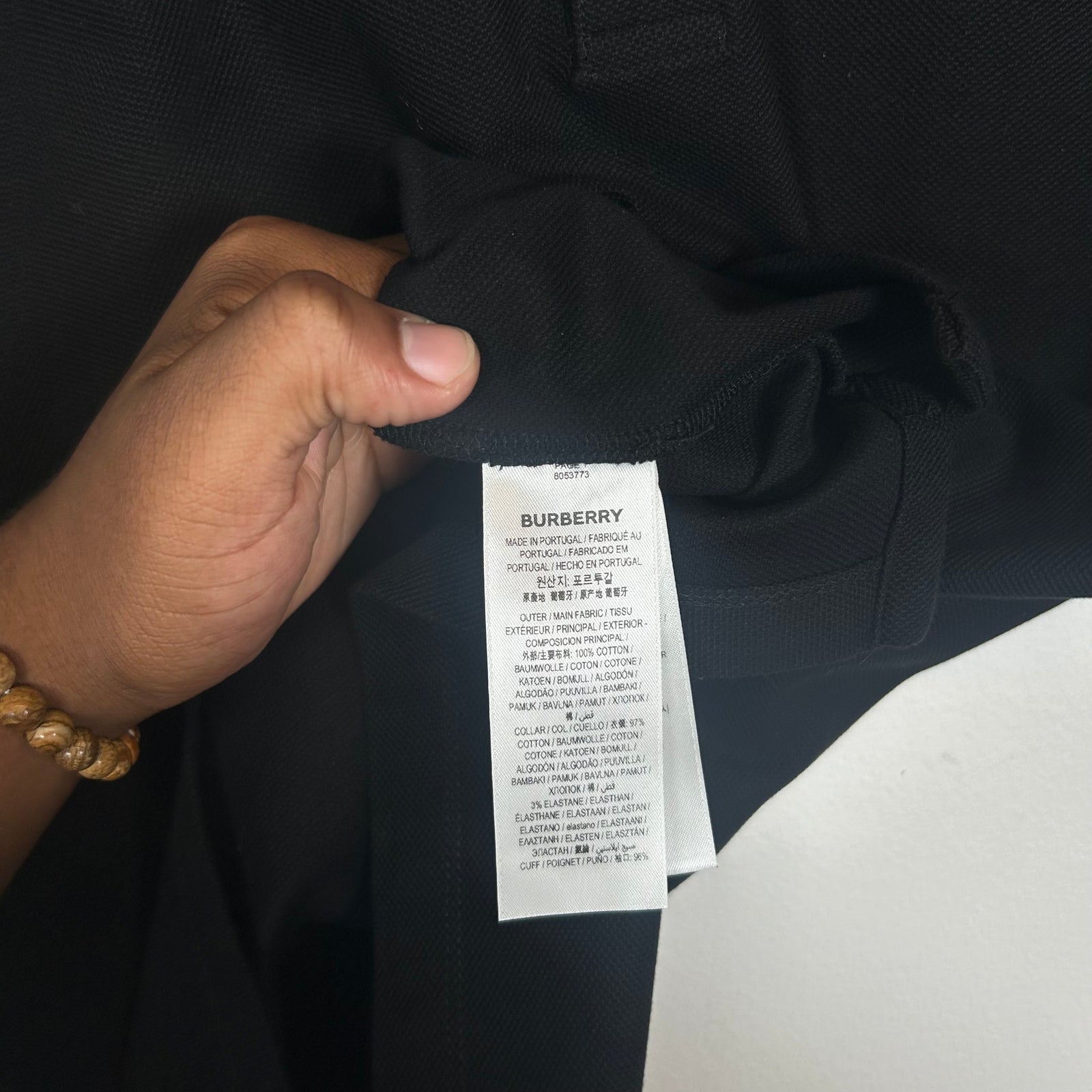 Burberry 'TB' Logo Black Shirt Size M