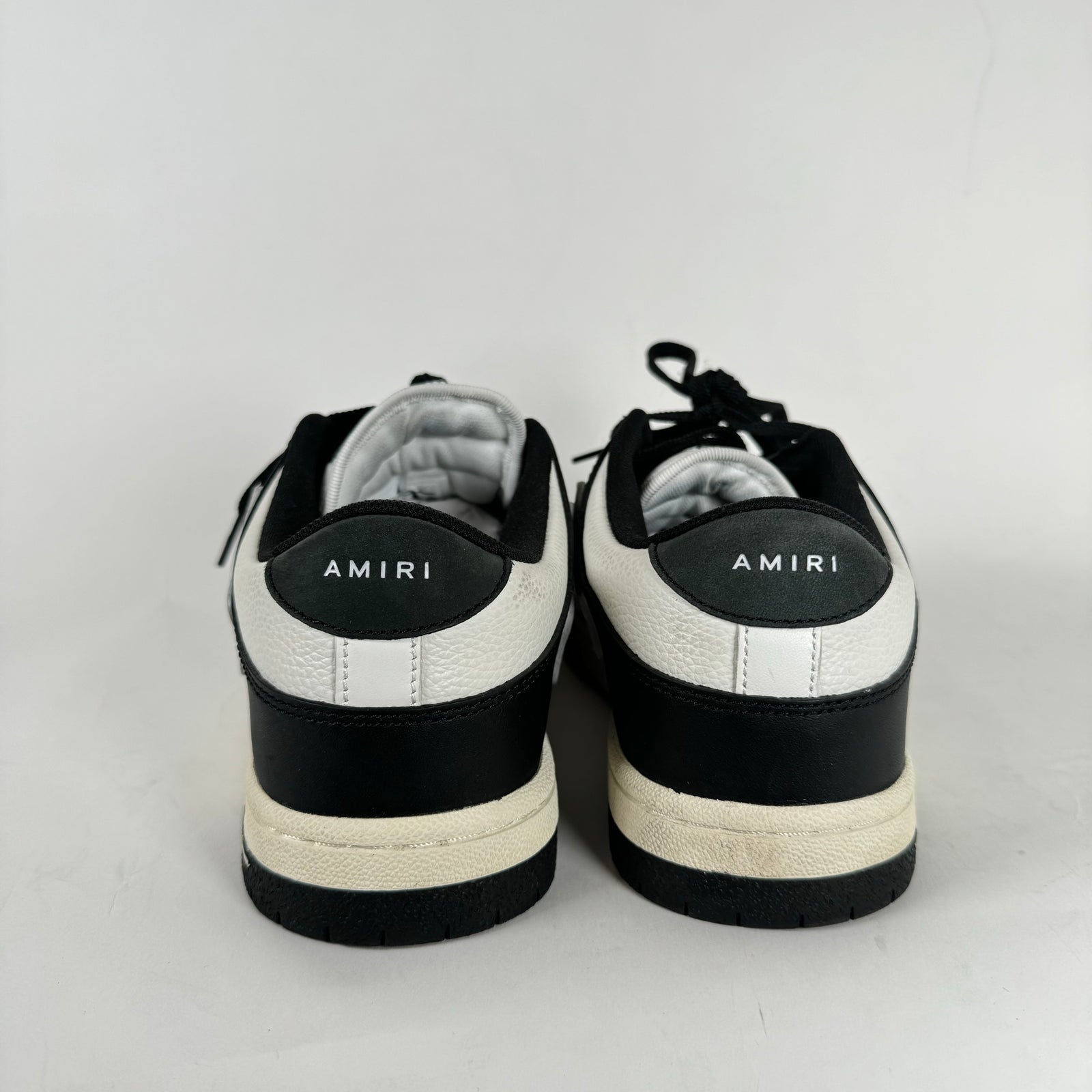 Amiri Black/White Skeleton Low Top Sneaker Size 42