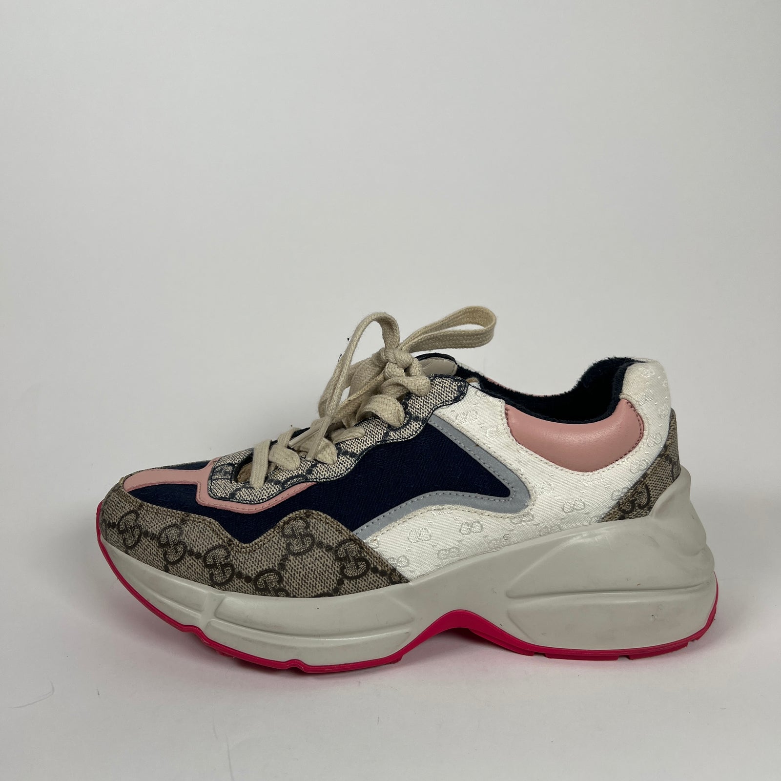 Gucci Multi Color GG Rhyton Sneaker Size 36