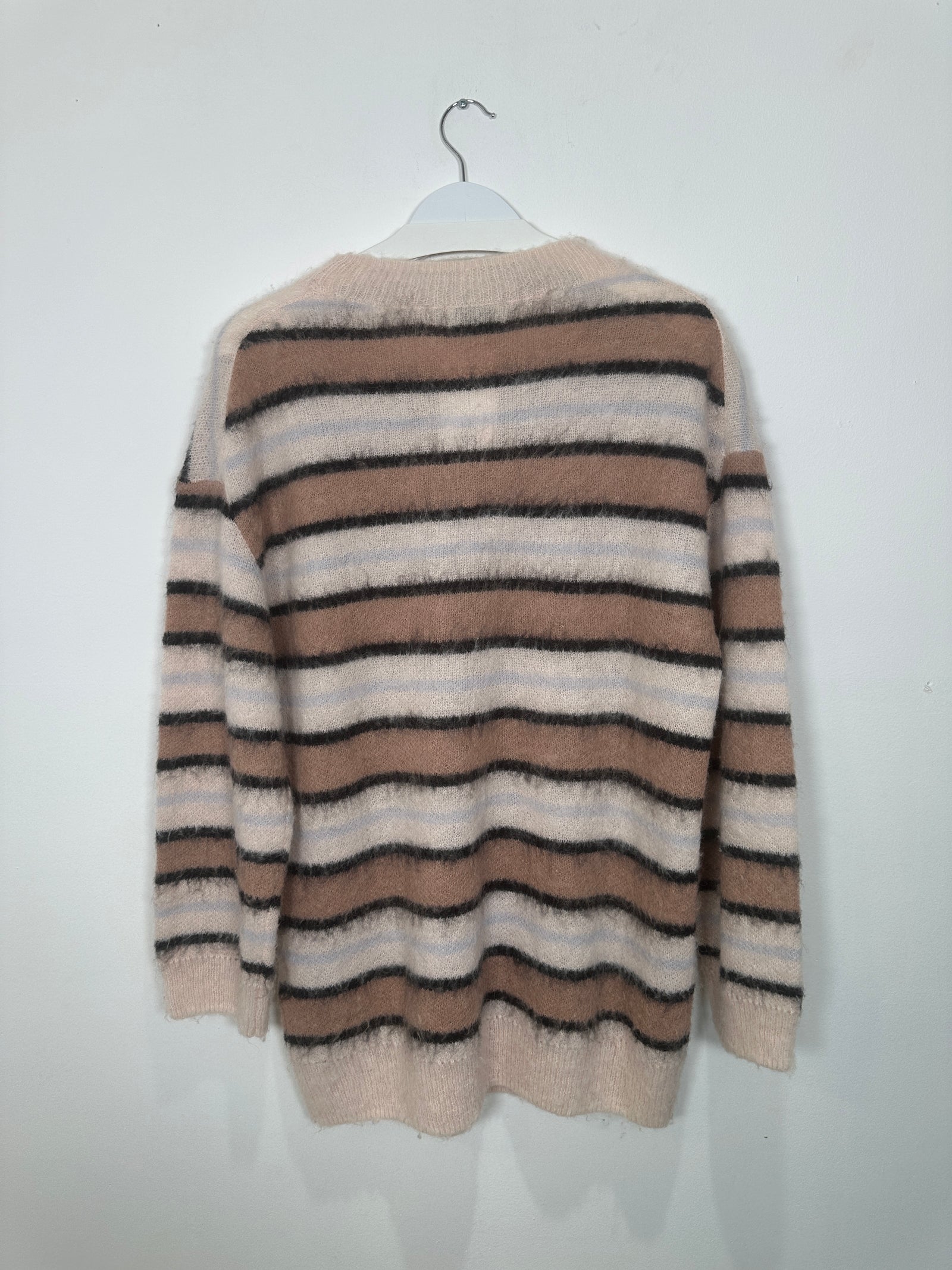 Acne Studios Loose Mohair Multi Strip Sweater Size XS