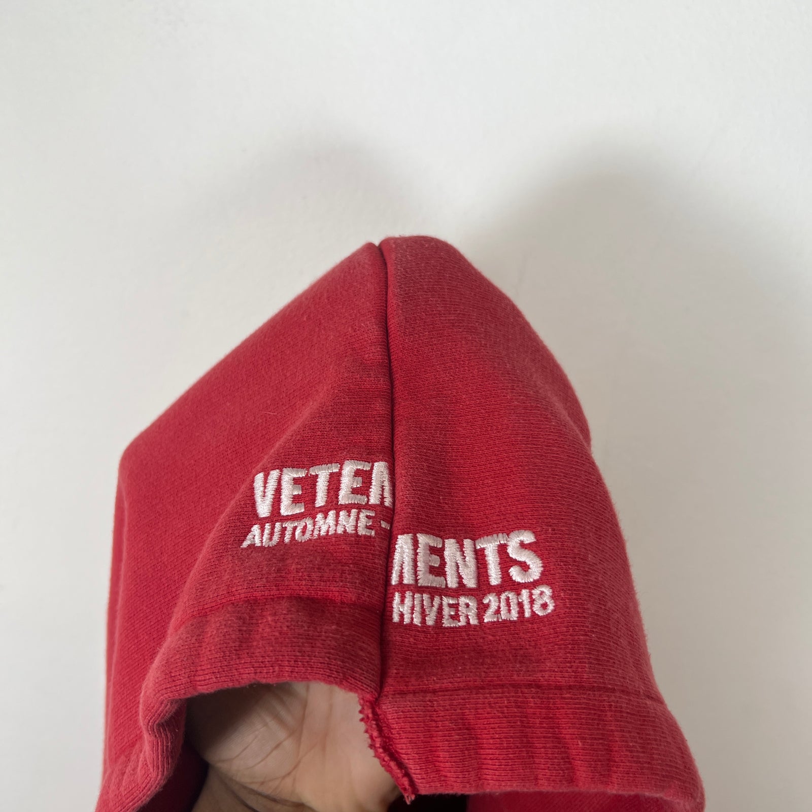Vetements Red Antwerpen Cut Hoodie Size S