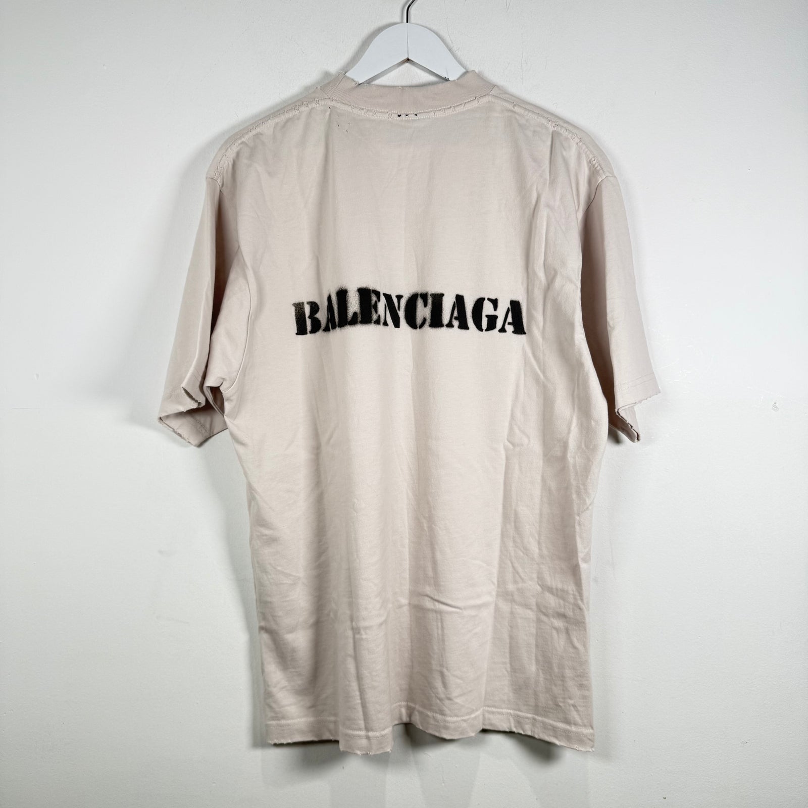 Balenciaga Stencil Spell Out Logo Graphic Size XS