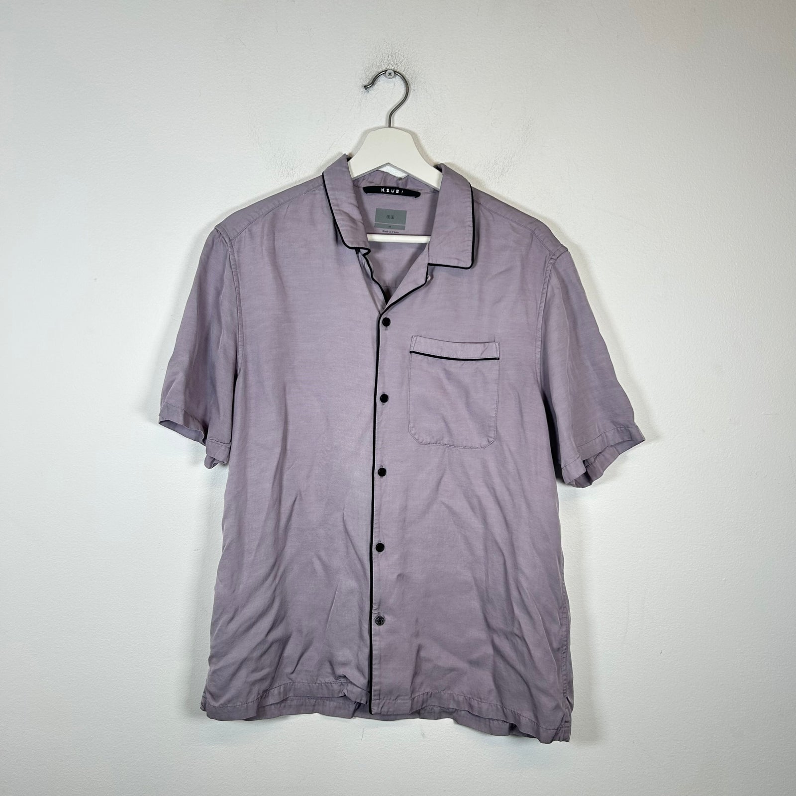 Ksubi Purple Viscose Resort Shirt Size M