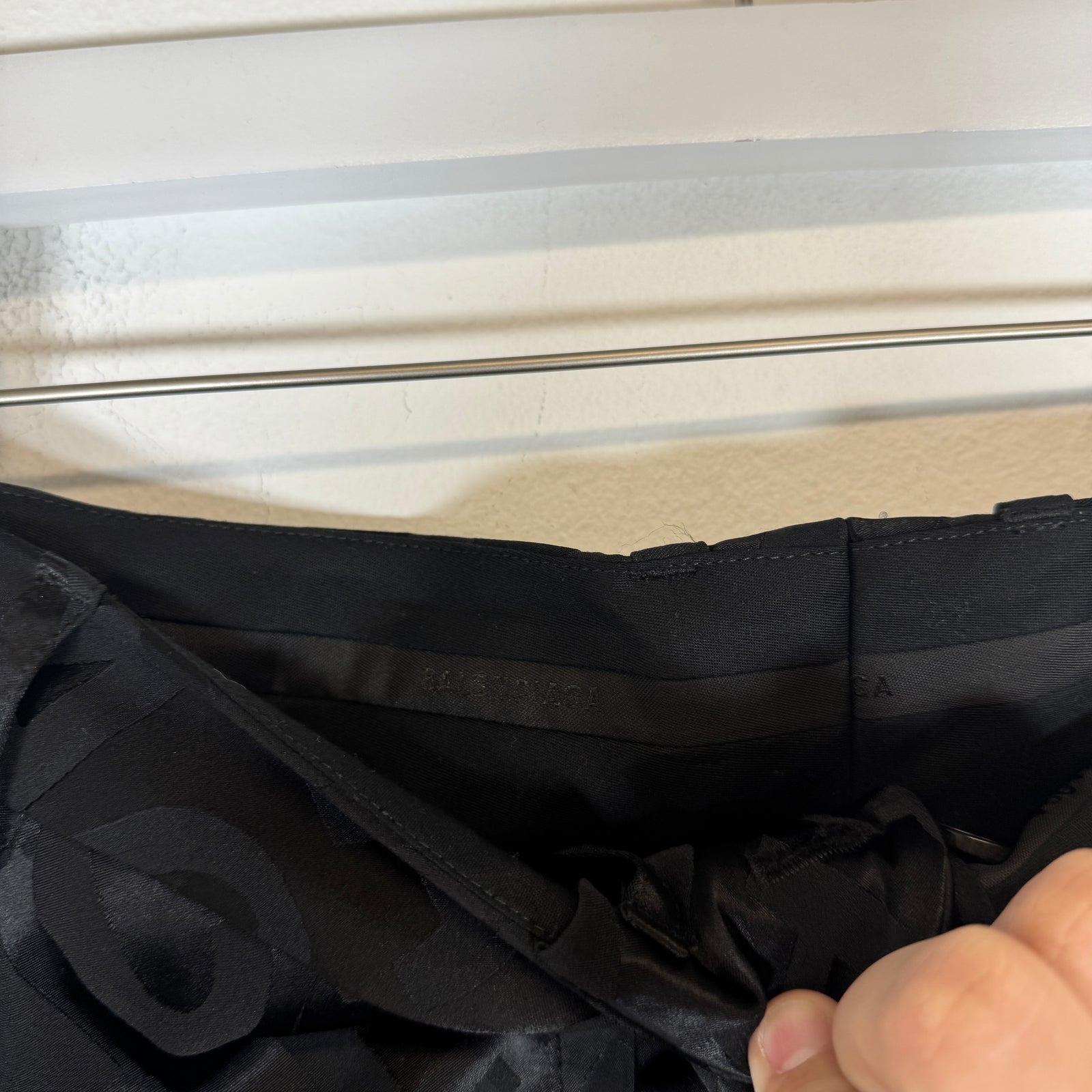 Balenciaga Black Satin AOP Suit Trousers Size XS