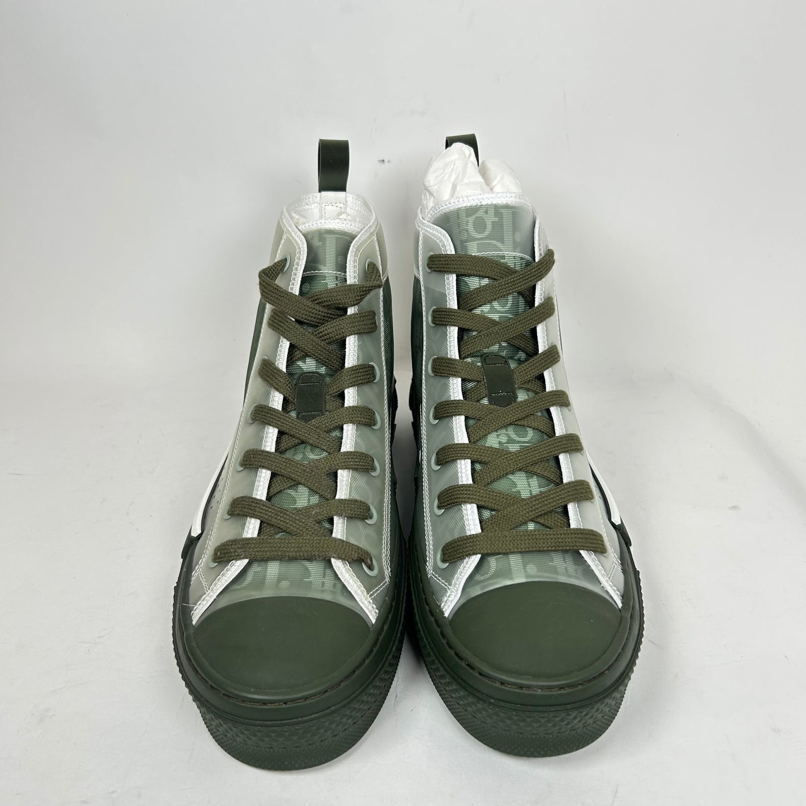 Dior B23 Green Oblique High Top Sneaker Size 41