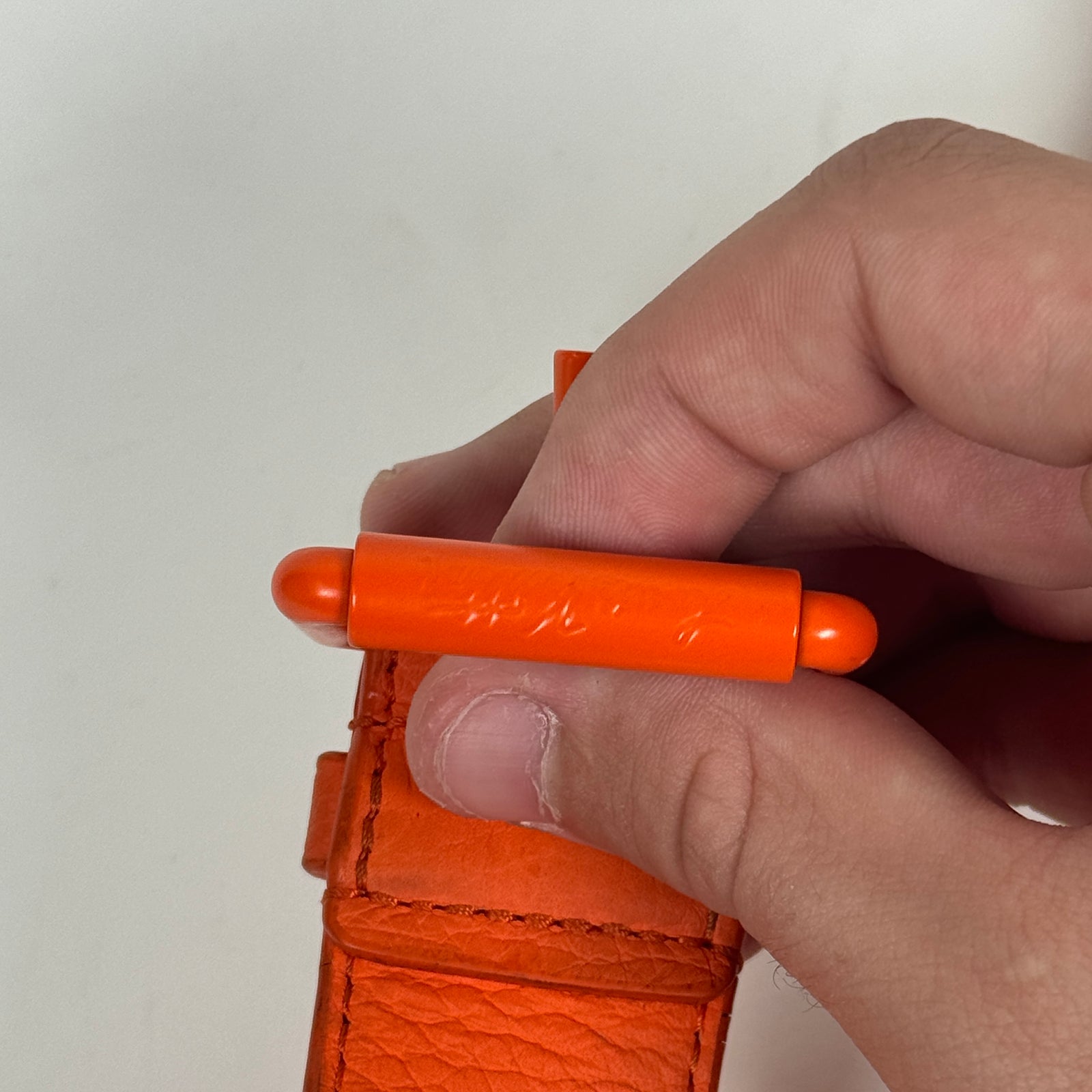 Louis Vuitton Orange Monogram MCA Signature Belt Size 95