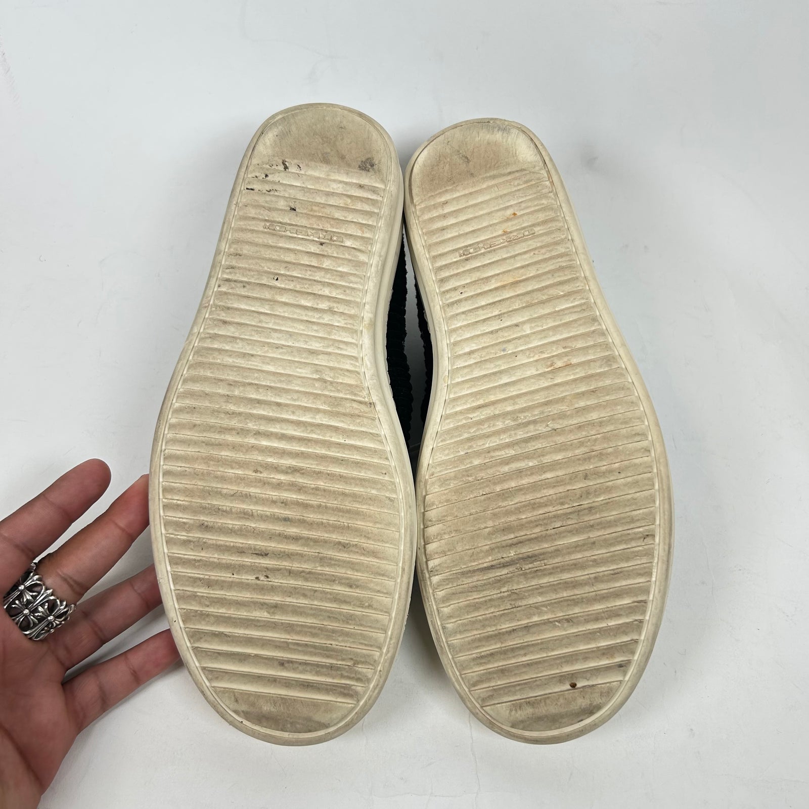 Rick Owens DrkShdw Black Corduroy Low Top Ramones Size 41