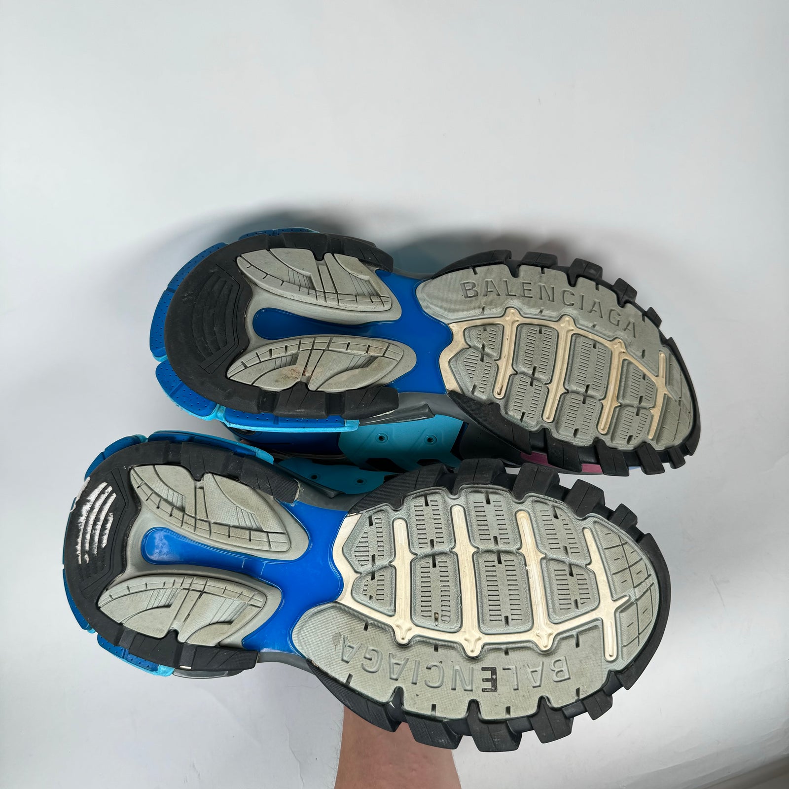 Balenciaga Blue/Pink Track Sneakers Size 44
