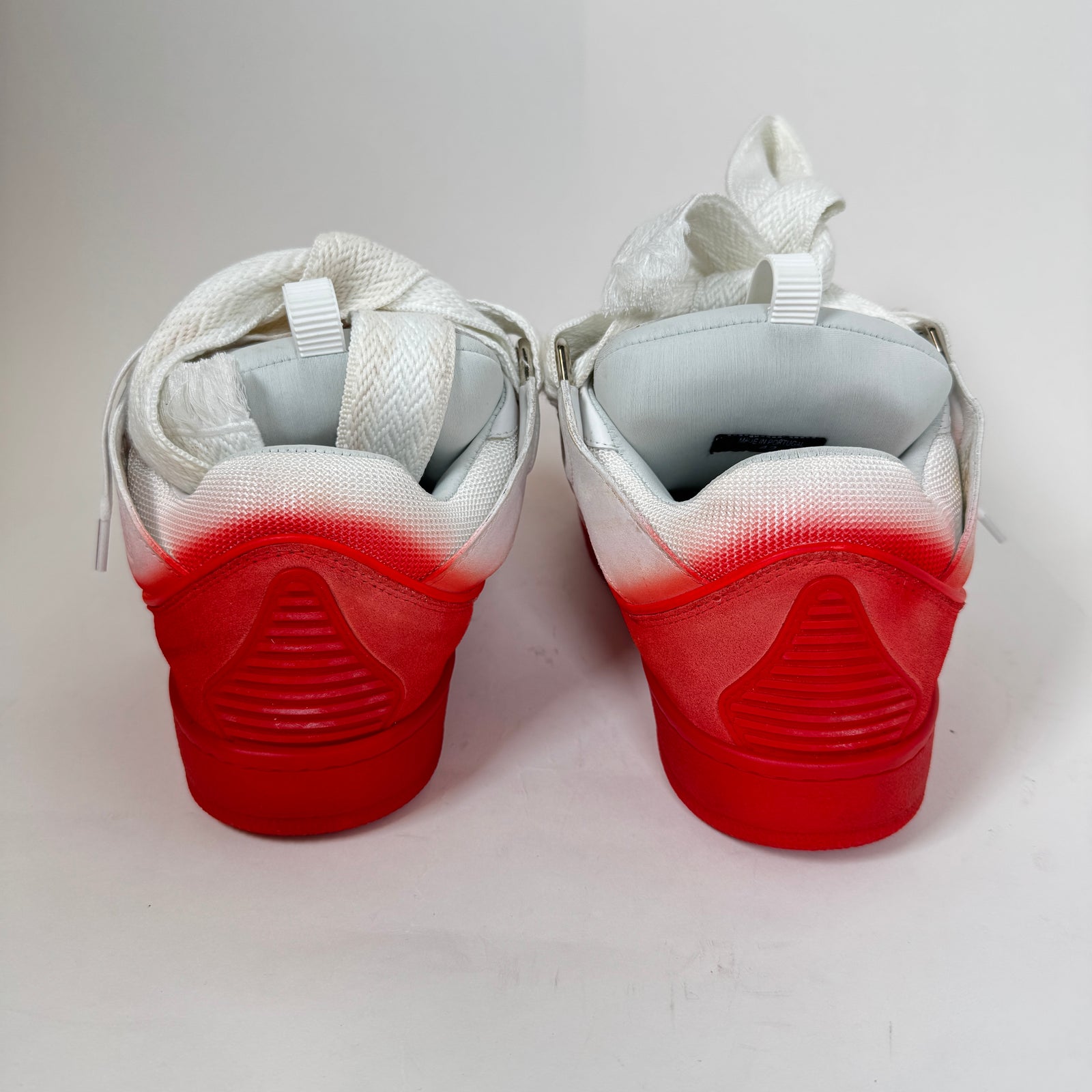 Lanvin White/Red Curb Sneaker Size 42