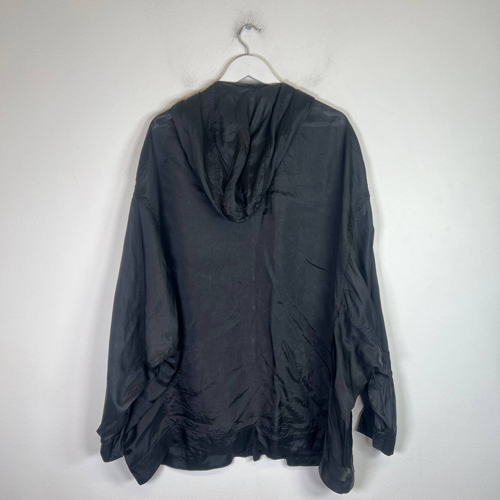 Rick Owens Black Nylon Hooded Peter Jacket Size XL