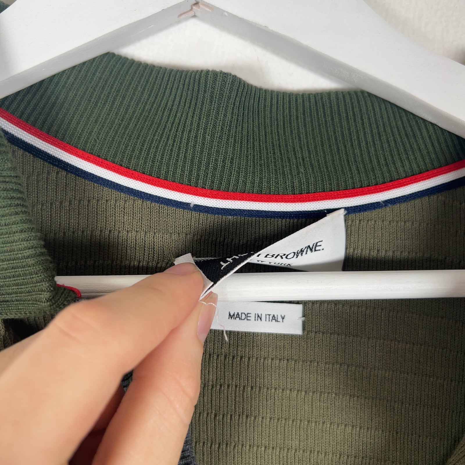 Thom Browne Striped Knit Polo