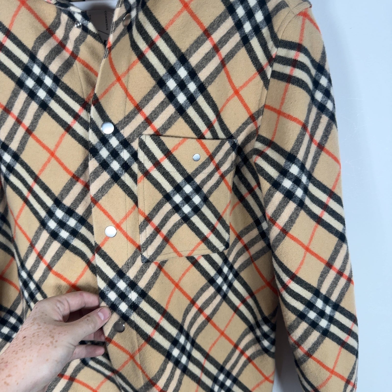 Burberry Check Wool Plaid Jacket Size XS