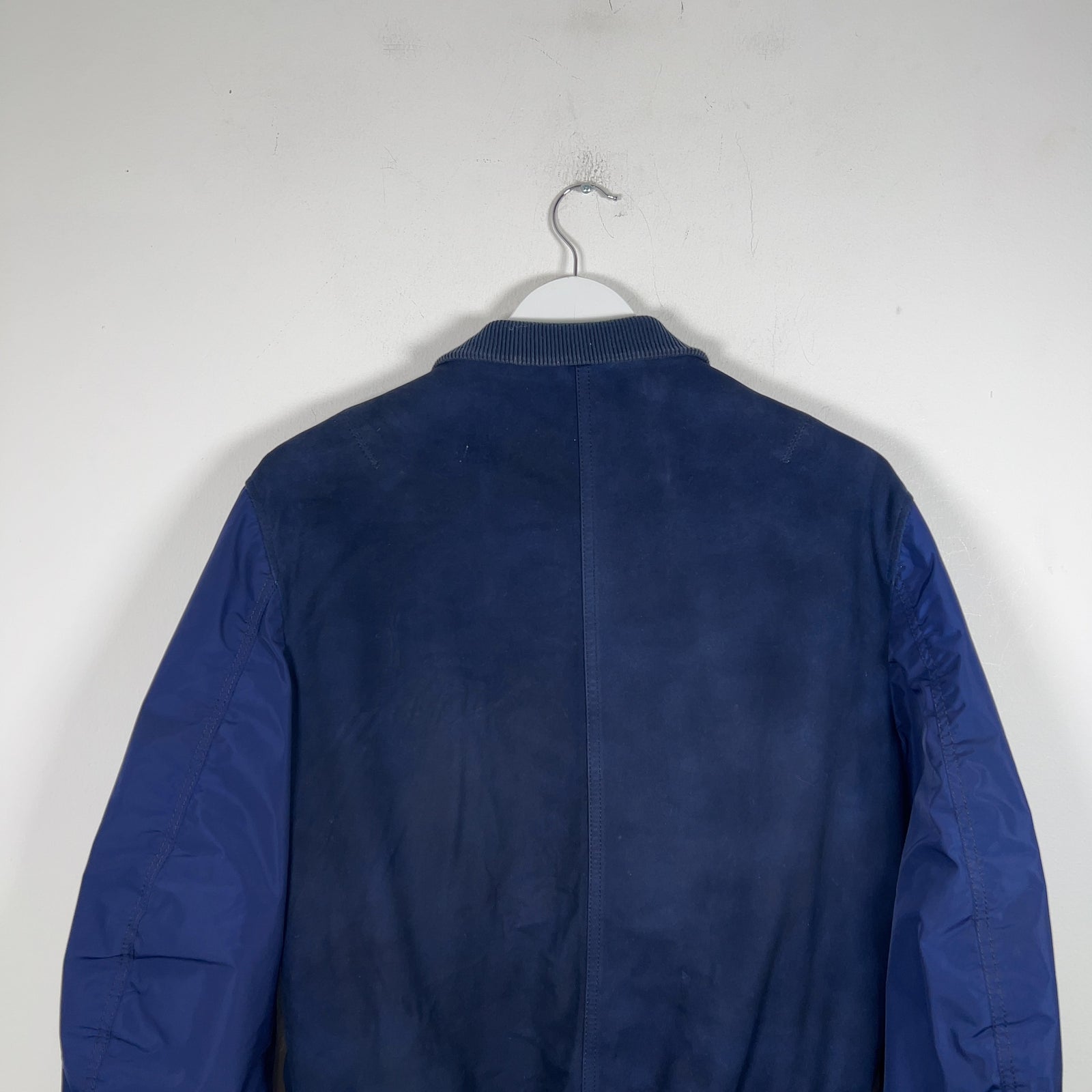 Burberry Brit Navy Nylon Sleeved Bomber