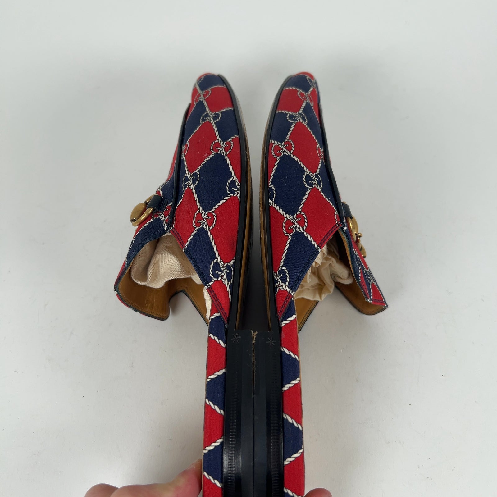 Gucci Rhombus GG Horsebit Princetown Mules