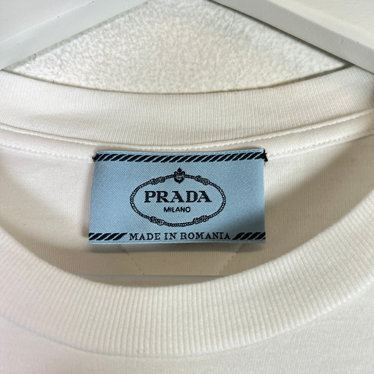 Prada Sequin Embellished Logo T-Shirts