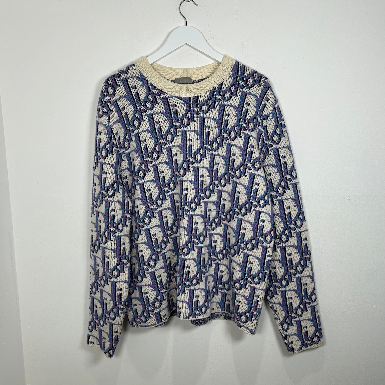 Dior Jacquard Oblique Knit Sweater Size M
