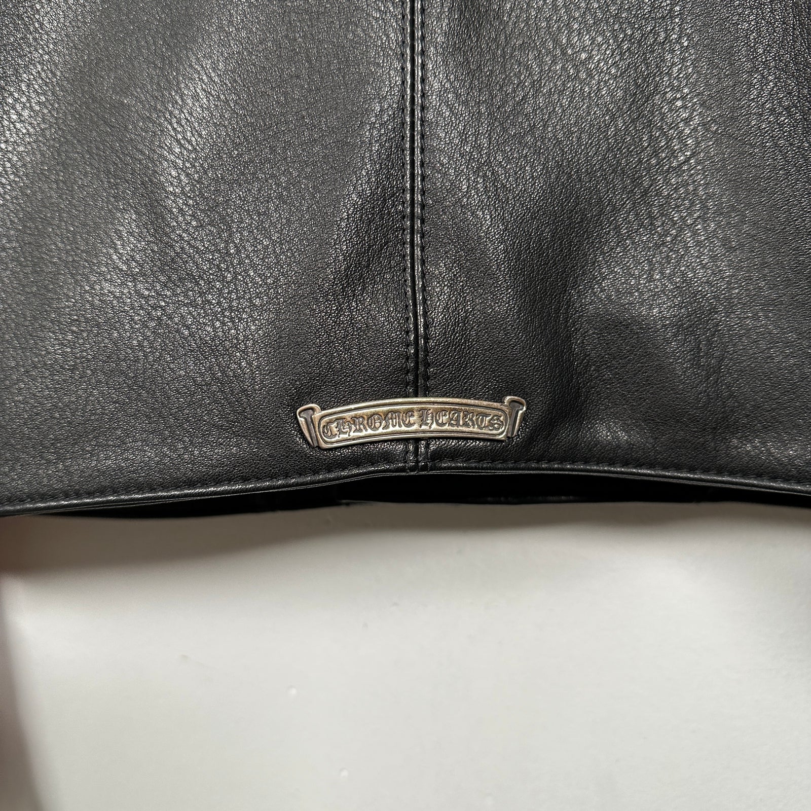 Chrome Hearts Single Riders Cemetery Leather Jacket Size M