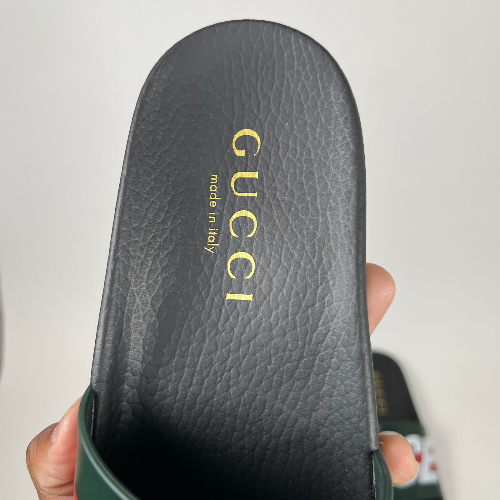 Gucci x Palace Black Slides Size 39