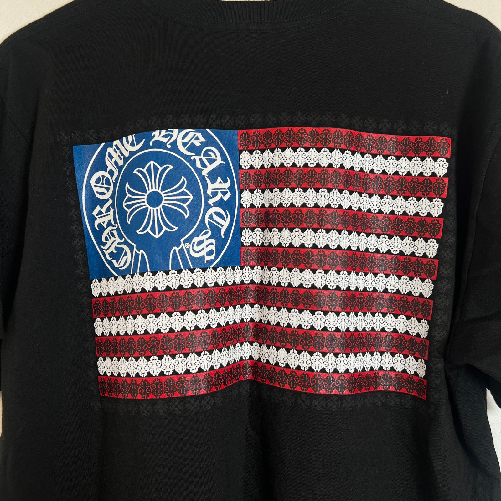 Chrome Hearts Black American Flag Dagger T-Shirt Size L