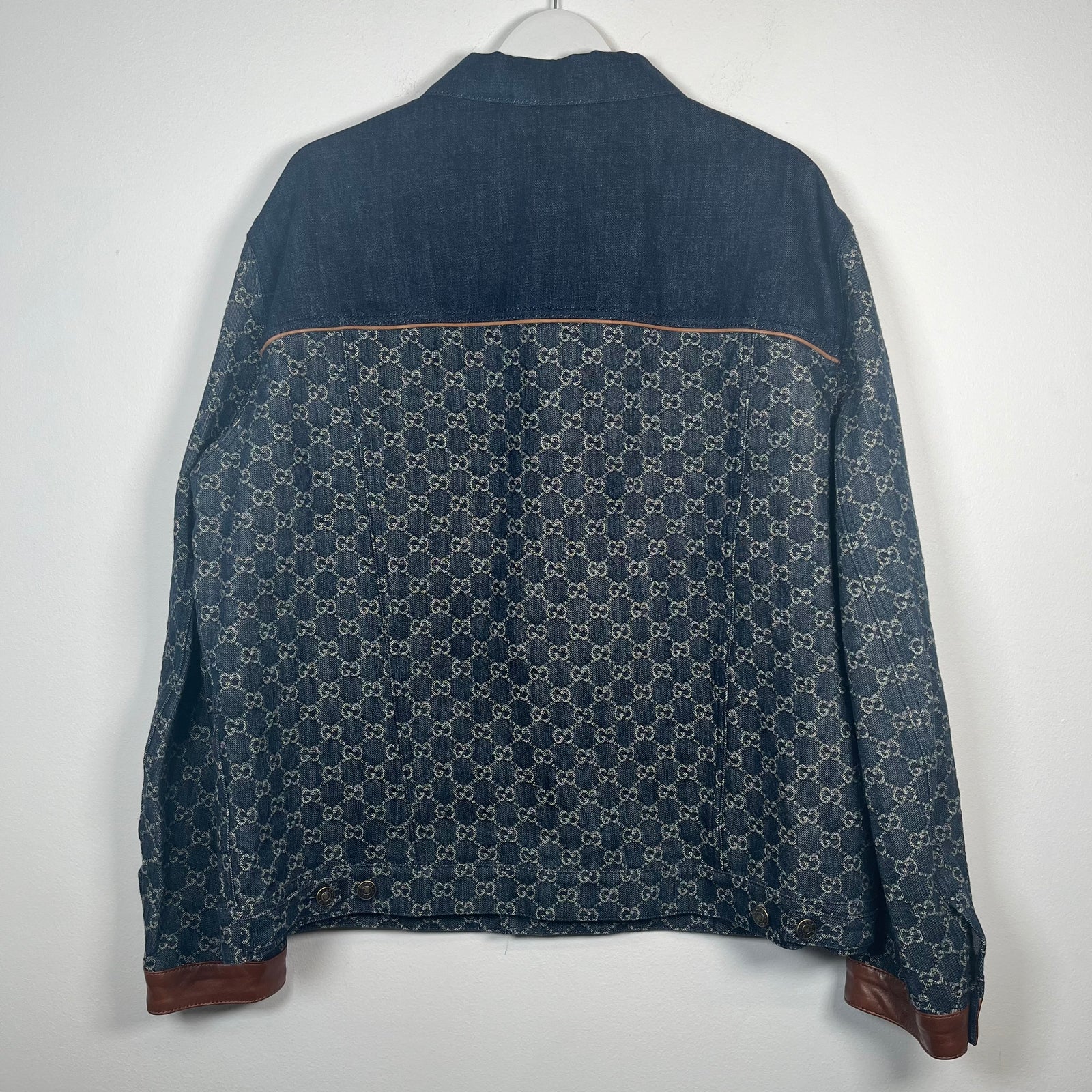 Gucci Indigo GG Denim Jacket Size L