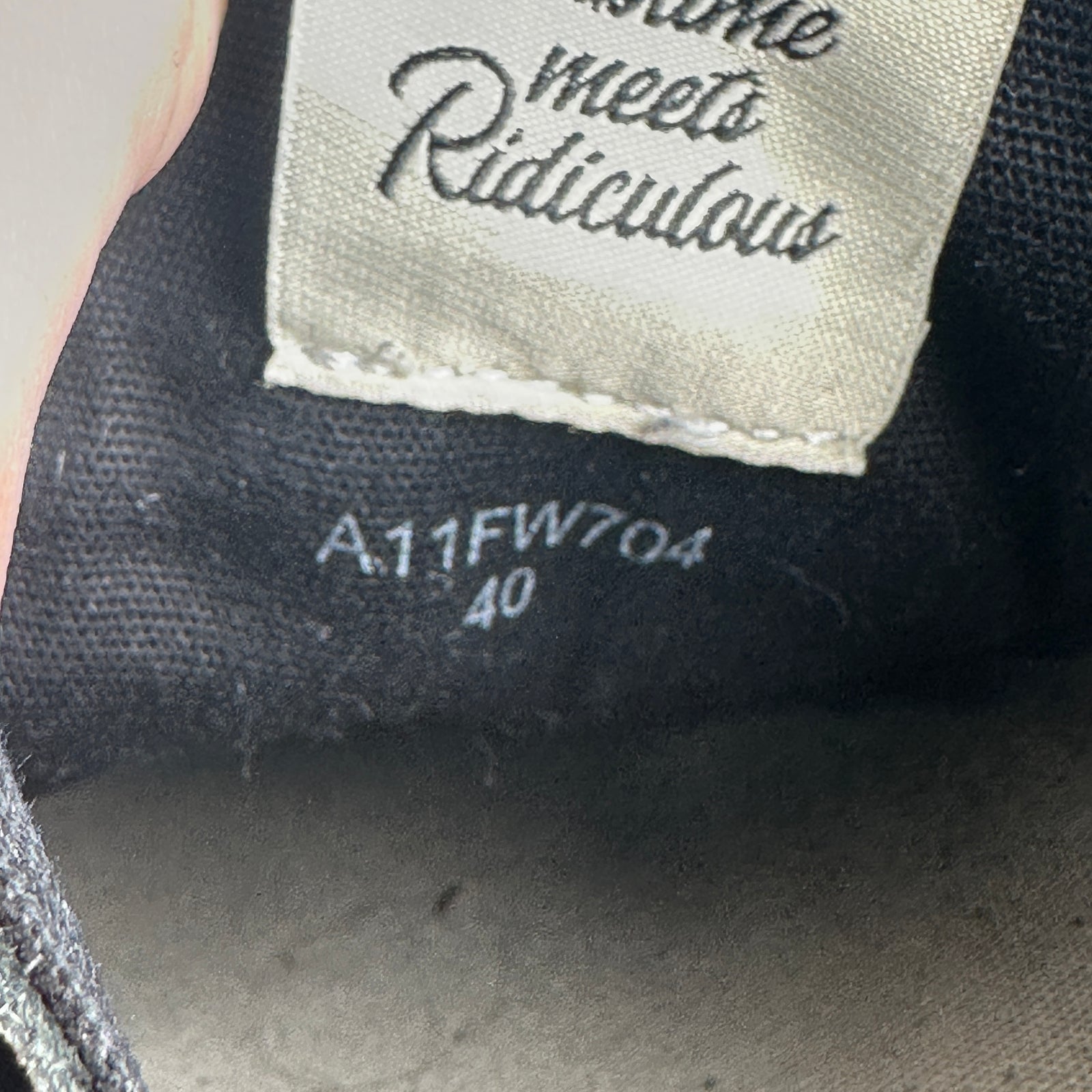 Maison Mihara Triple Black Low-Tops Size 7