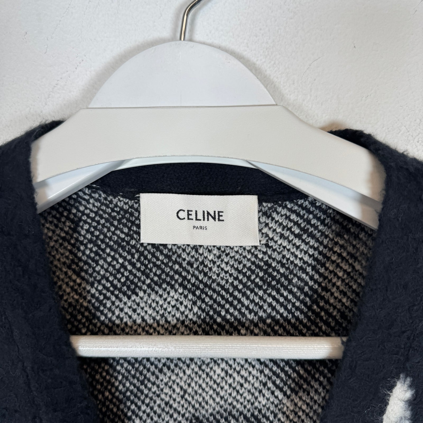 Celine Brushed Cotton-Blend Jacquard Cardigan Size M