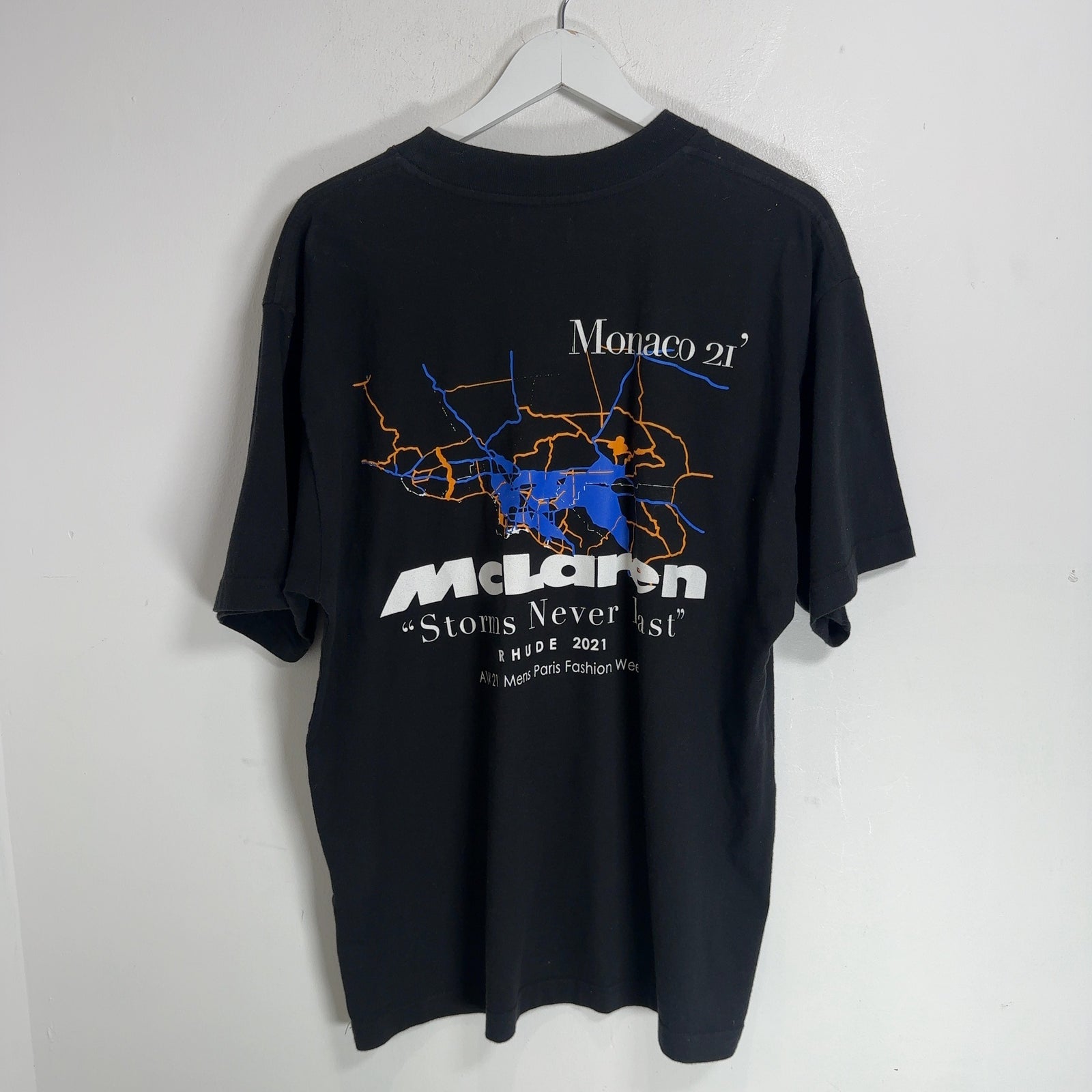 Rhude Black 'McLaren' Racing Graphic T-Shirt