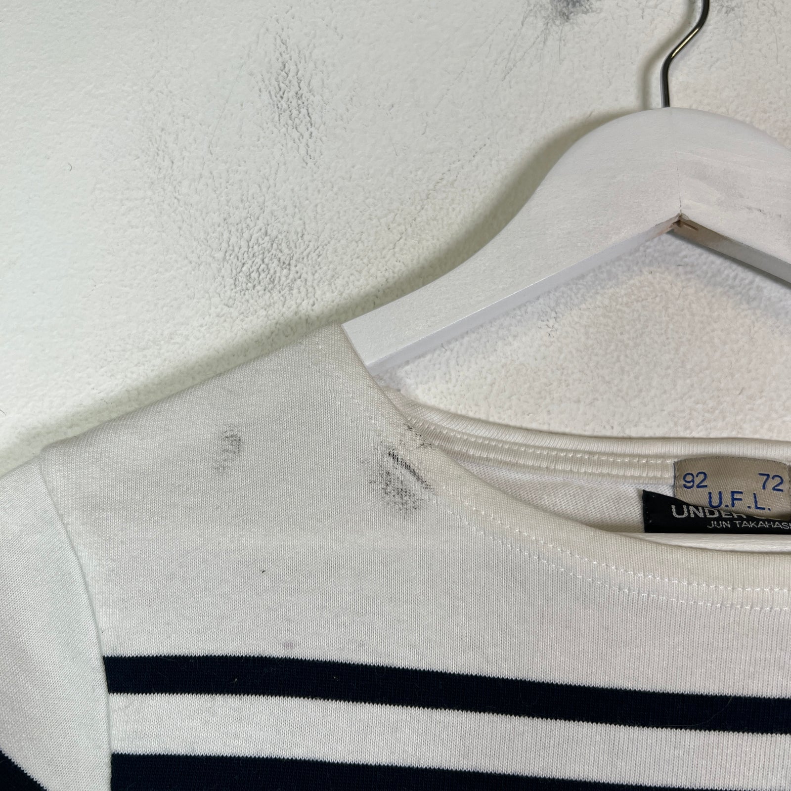 Undercover SS04 "New York City" White Striped Longsleeve Size S