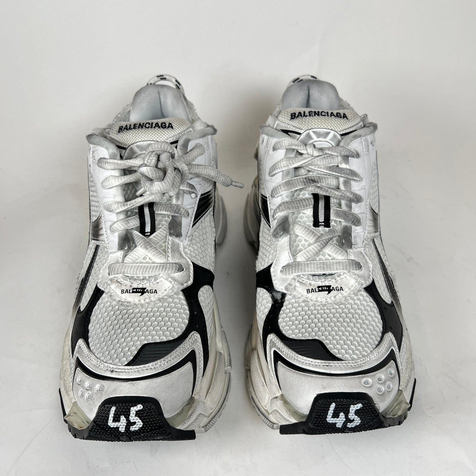 Balenciaga White/Black Gradient Runner Size 45