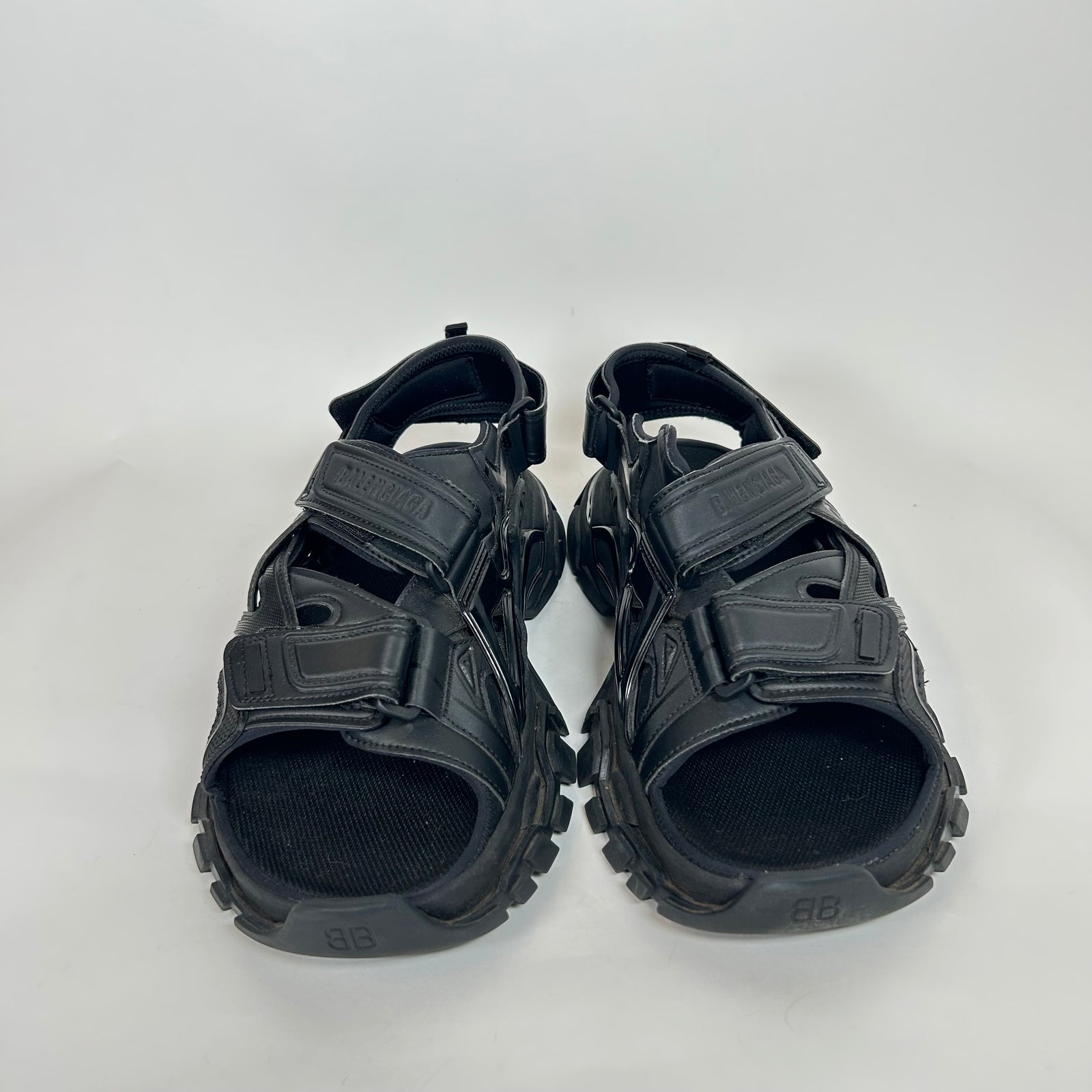 Balenciaga Triple Black Track Sandal Size 44
