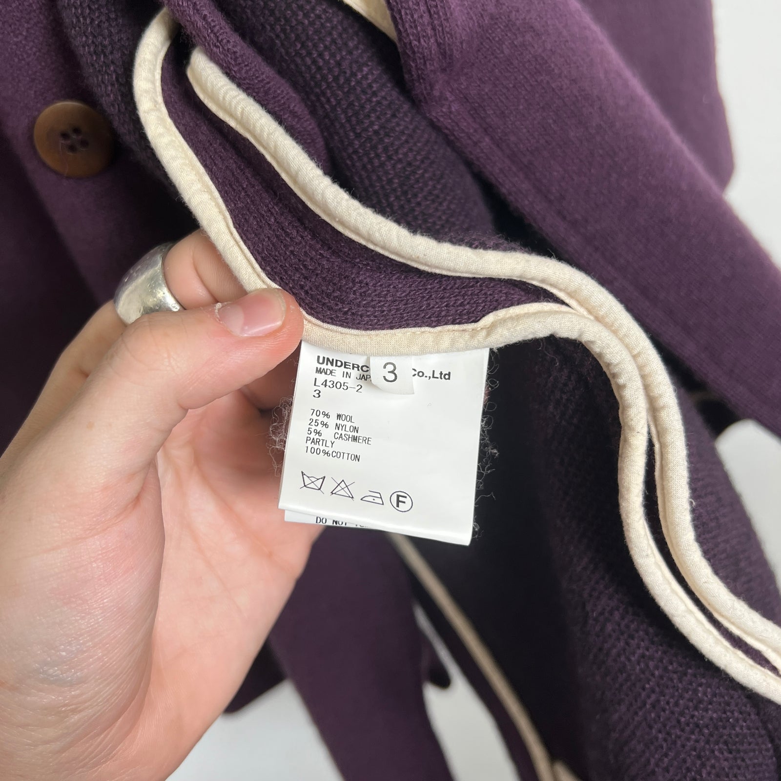 Undercover A/W13 Ribcage Wool Trench Size 3