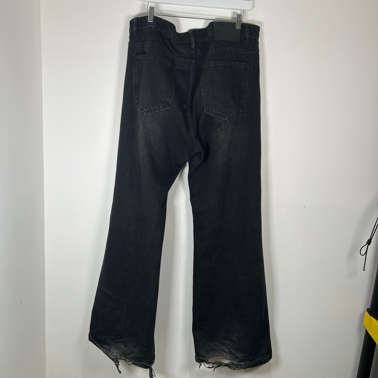 Basketcase Flare Black Denim Jeans Size 38